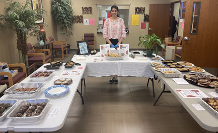 Nina Rawal, a junior at Xavier College Preparatory, recently held a bake sale with the help of her classmates to raise money for local nursing homes. Nina and fellow students started a non-profit organization, Caring About Seniors, last school year, to help senior citizens feel more connected socially and receive other support (photo by Shelly Gandhok).