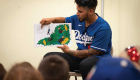 Dodger players visit  Heights students