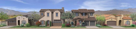 An 18-home infill luxury development at 33rd Street and Campbell Avenue features a variety of architectural styles including: Spanish Colonial, Spanish Mission, Ranch Hacienda, Craftsman and Traditional Manor (rendering courtesy of Rosewood Homes).