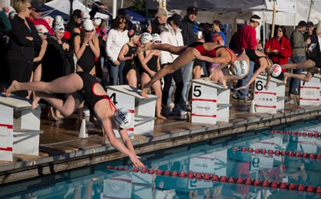 The aquatic center owned by Brophy College Preparatory at 29th and Campbell avenues over the years has played host to numerous national and college swim meets, as well as served as a training facility for several future Olympic swimmers (photo courtesy of Preserving Community Aquatics).