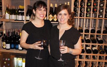 Celebrating the opening of Central Wine Bar in midtown Phoenix are assistant manager Allie Madigan, left, and owner/manager Jenna Rousseau (photo by Teri Carnicelli).
