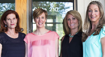 The newly expanded team at Artplay Plus includes, from left: Linda Gray, family therapist; Liz Tomko, owner and art therapist; Elizabeth Rowley, tutor; and Traci Brown, art therapist submitted photo).
