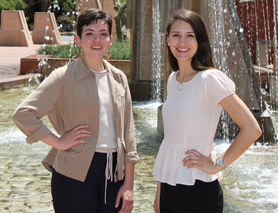 Helen Stoddard, left, and Hayley Steele are two full-time AmeriCorps VISTA members who will be working for the next three years with the Cities of Service project, bringing mini grants to Phoenix low-income neighborhoods to help with improvement projects (submitted photo).