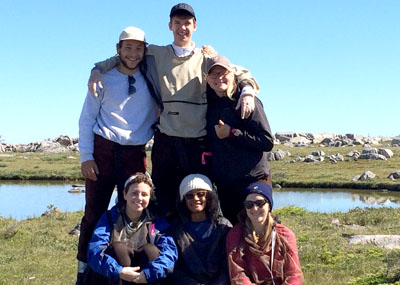 North Central teen Max Schweiger, top left, met other students from around North America during his summer “volunteer vacation” in the artic, including, clockwise: Hank from Vancouver, B.C.; Hillary from Southern Ontario; Laura from Pasadena, Calif.; Candace from Brooklyn, N.Y.; and Maddy from Sarasota, Fla. (submitted photo).