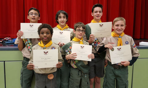 Local Boy Scouts honored for service
