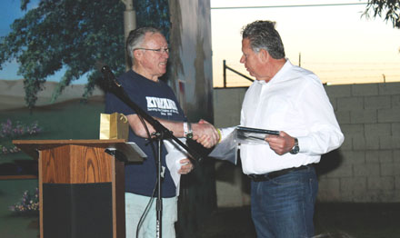 Local businessman honored for service