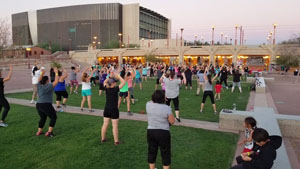 Free fitness classes held at Hance Park