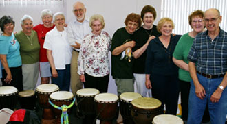 Drumming featured at memory support group