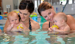 Help teach your baby to swim