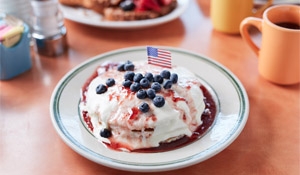 Patriotic pancakes at Original Breakfast House