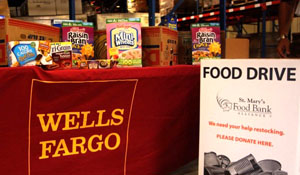 Wells Fargo hosts holiday food drive