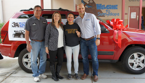 Teacher surprised with donated vehicle