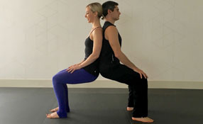 Couples connect with Partners Yoga