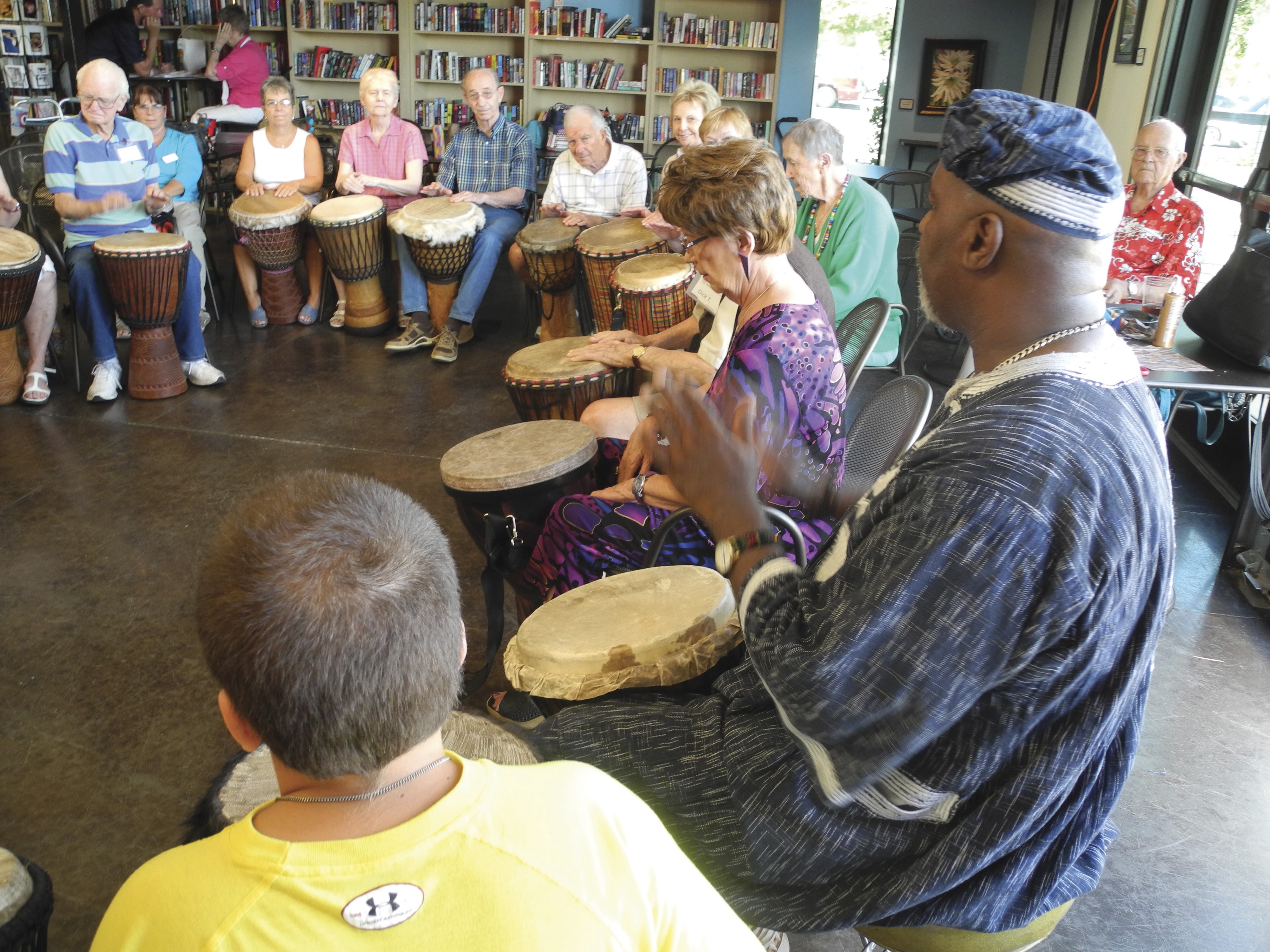 Drumming circle to bond seniors