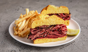 Pastrami sandwiches on special at Miracle Mile