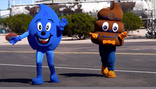 Mascot teaches kids about wastewater