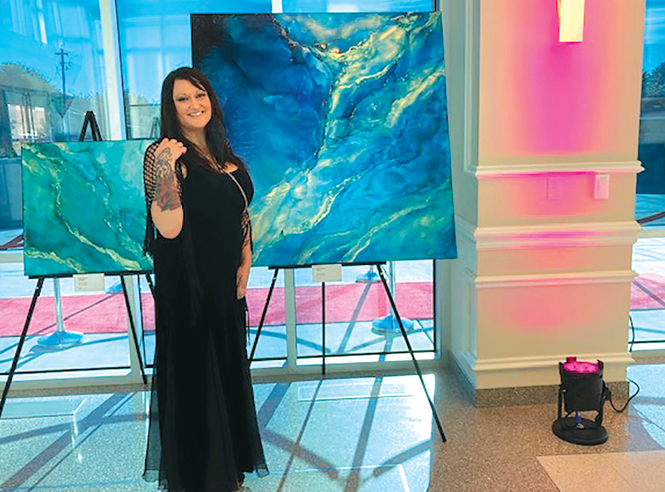 Gallery brightens art center lobby
