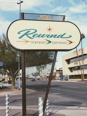 Rewind Vintage and Antiques, located in the Melrose District, offers vintage and antique resale items in an eclectic and welcoming atmosphere (photo by Kathyn M. Miller).