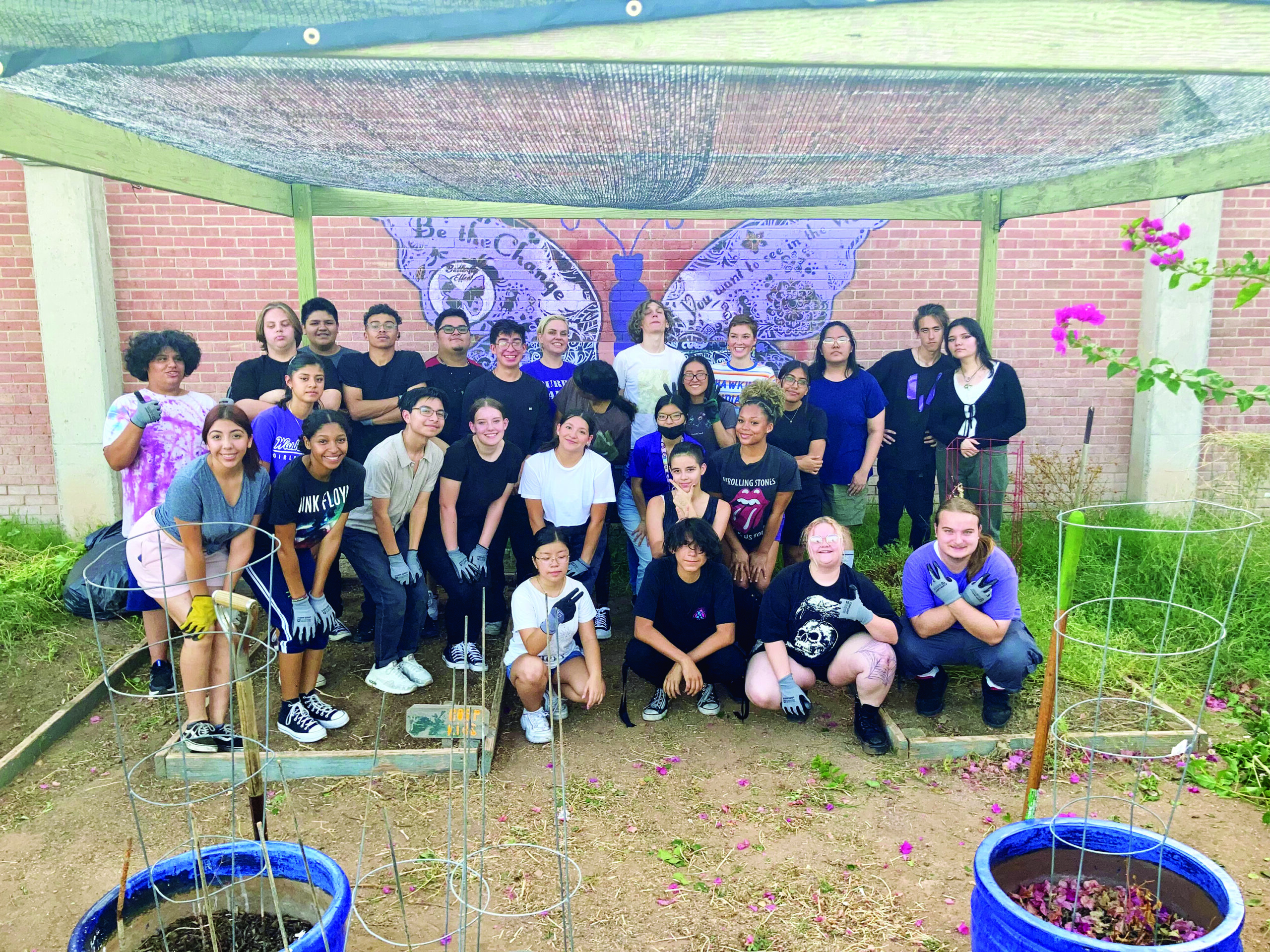 School, community give garden new life