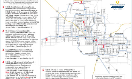 Phoenix-area freeway restrictions and closures for Jan. 6–9