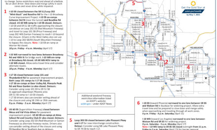 Expect closures along I-10, I-17, US 60 and more this weekend, April 14–17