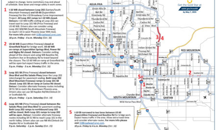 Plan for closures along three Phoenix-area freeways this weekend, Oct. 13-16