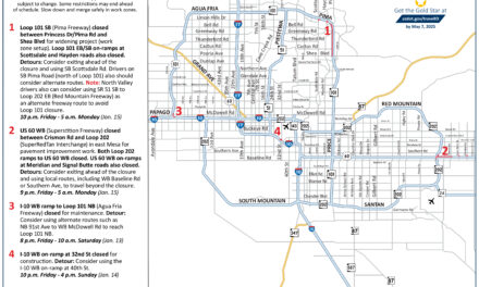 Plan for closures on Loop 101 and US 60 this weekend, Jan. 12-15