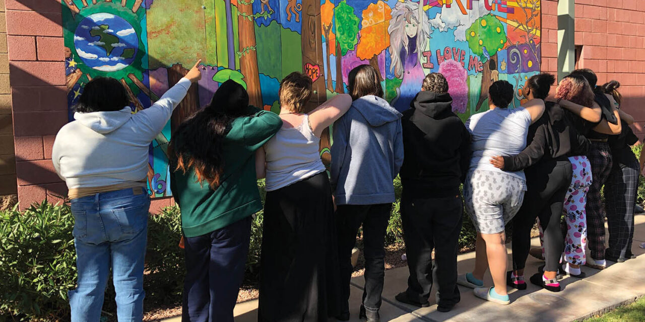 Mural brightens youth residence