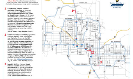 Closures planned along I-17, I-10 and Loop 101, May 31-June 3