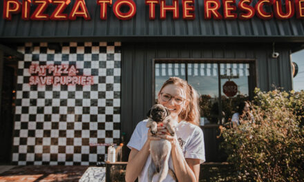 Pizza and pups is a winning combination