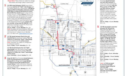 Parts of I-10, I-17 and Loop 101 closed or restricted this weekend, Oct. 18-21