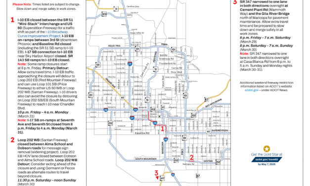 Weekend travel advisory, March 28-31
