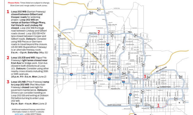 Weekend Freeway Travel Advisory, May 30-June 2