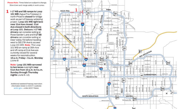 Weekend Freeway Travel Advisory, June 6-9