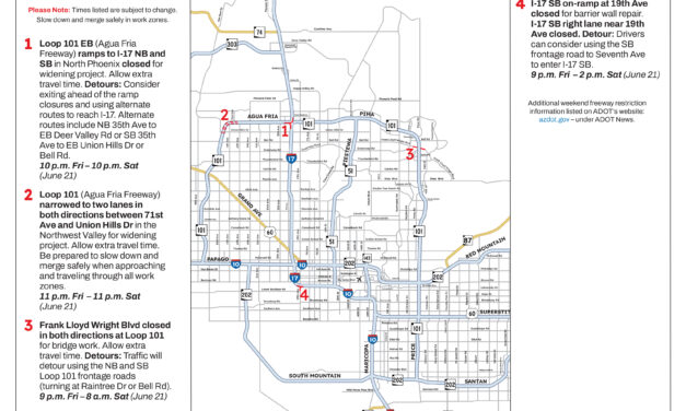 Weekend Freeway Travel Advisory, June 20-23