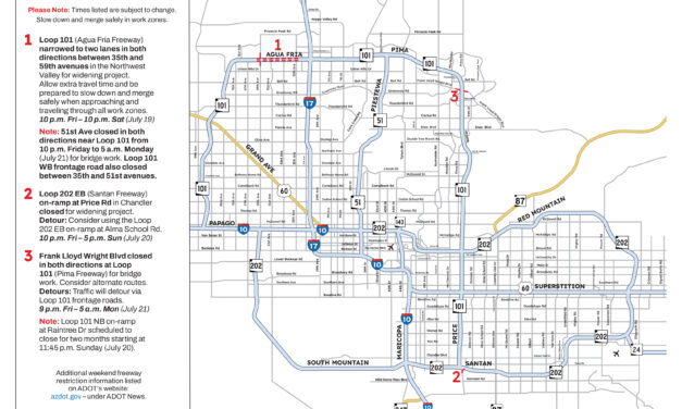 Weekend Travel Advisory, July 18-21
