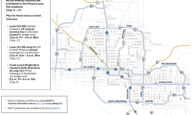 Weekend Freeway Travel Advisory, Aug. 8-11