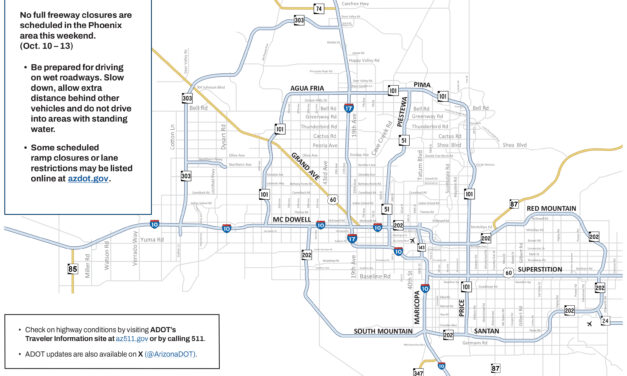 Weekend Freeway Travel Advisory – Oct. 10-13