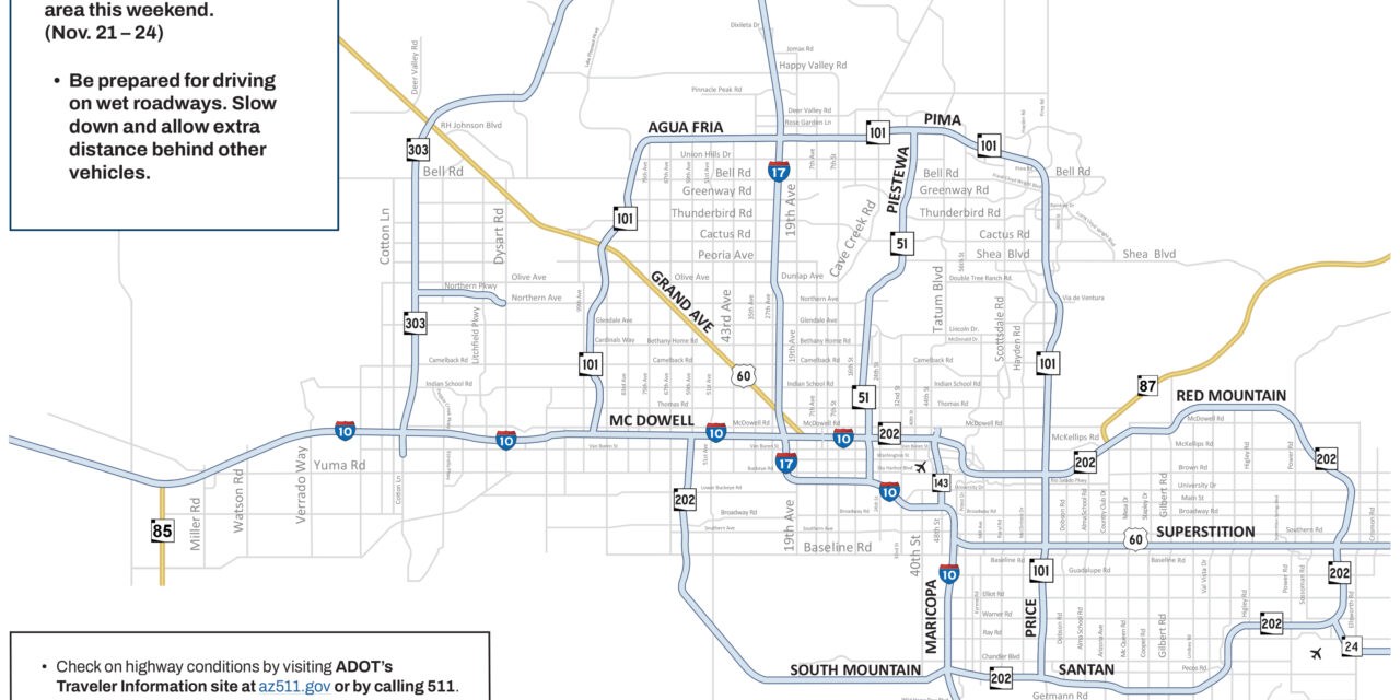 Weekend Freeway Travel Advisory – Nov. 21-24