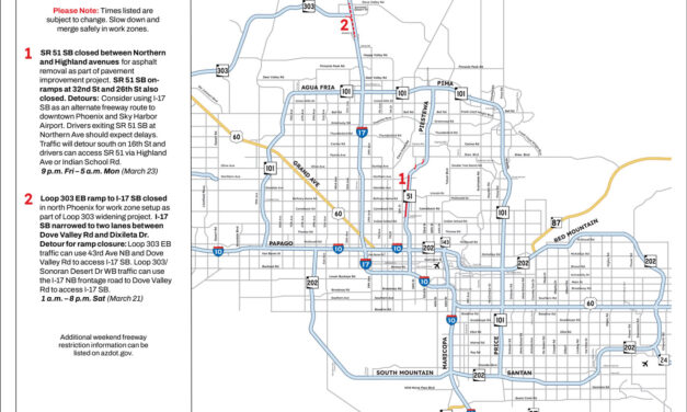 Weekend Freeway Travel Advisory – March 20-23
