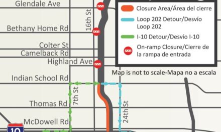 Southbound SR 51 closed between Indian School Road and I-10, April 10-13
