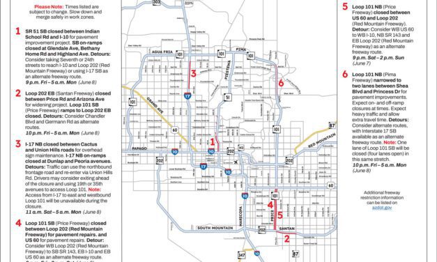 Weekend Freeway Travel Advisory – June 5-8