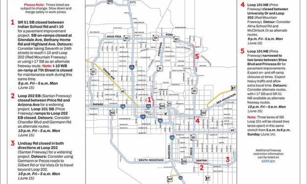 Weekend Freeway Travel Advisory – June 12-15