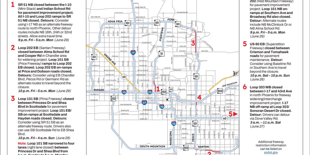 Weekend Freeway Travel Advisory – June 26-29