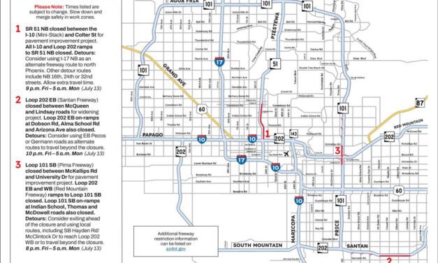 Weekend Freeway Travel Advisory – July 10-13