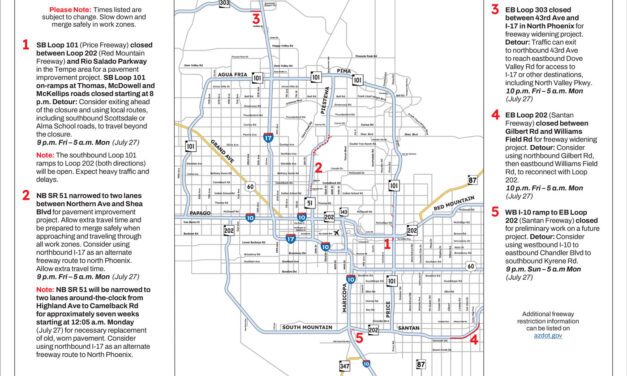 Weekend Freeway Travel Advisory – July 24-27