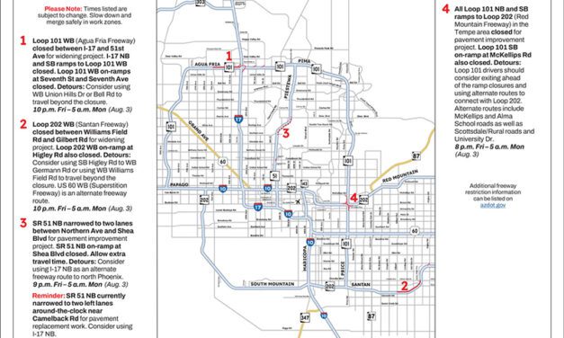 Weekend Freeway Travel Advisory – July 31-Aug. 3