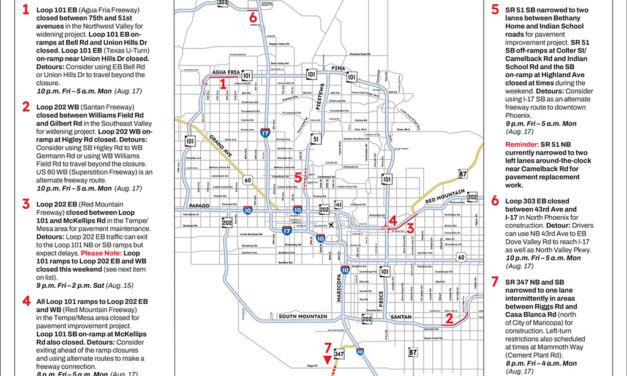 Weekend Freeway Travel Advisory – Aug. 14-17