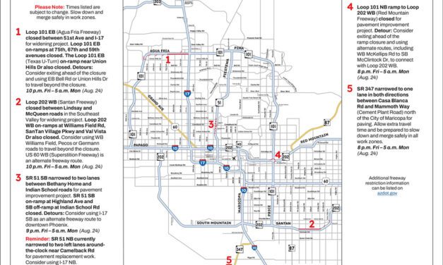 Weekend Freeway Travel Advisory – Aug. 21-24