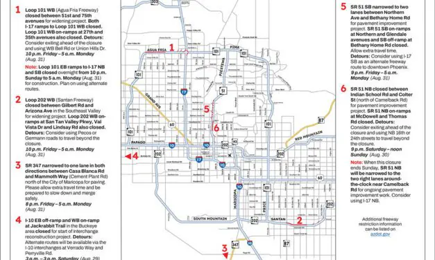 Weekend Freeway Travel Advisory – Aug. 28-31